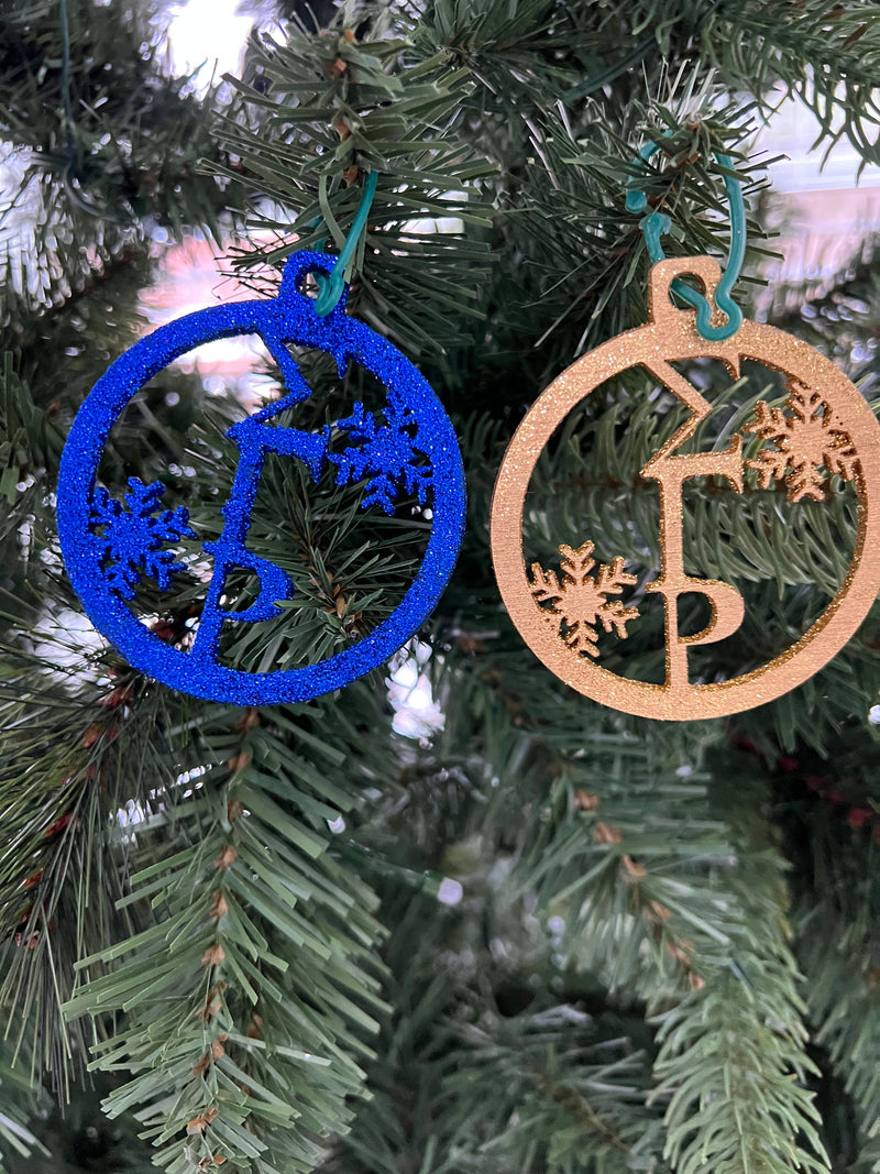 Sigma Gamma Rho Bling Glitter Christmas Ornaments