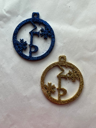 Sigma Gamma Rho Bling Glitter Christmas Ornaments