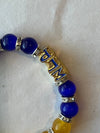 Sigma Gamma Rho Bling Natural Agate Soror Charm Bracelet