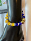 Sigma Gamma Rho Bling Natural Agate Soror Charm Bracelet