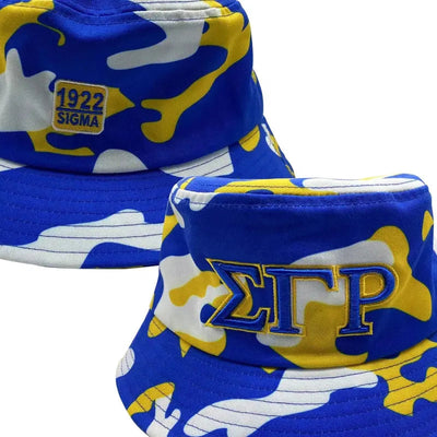 Sigma Gamma Rho Camouflage Embroidered Bucket Hat