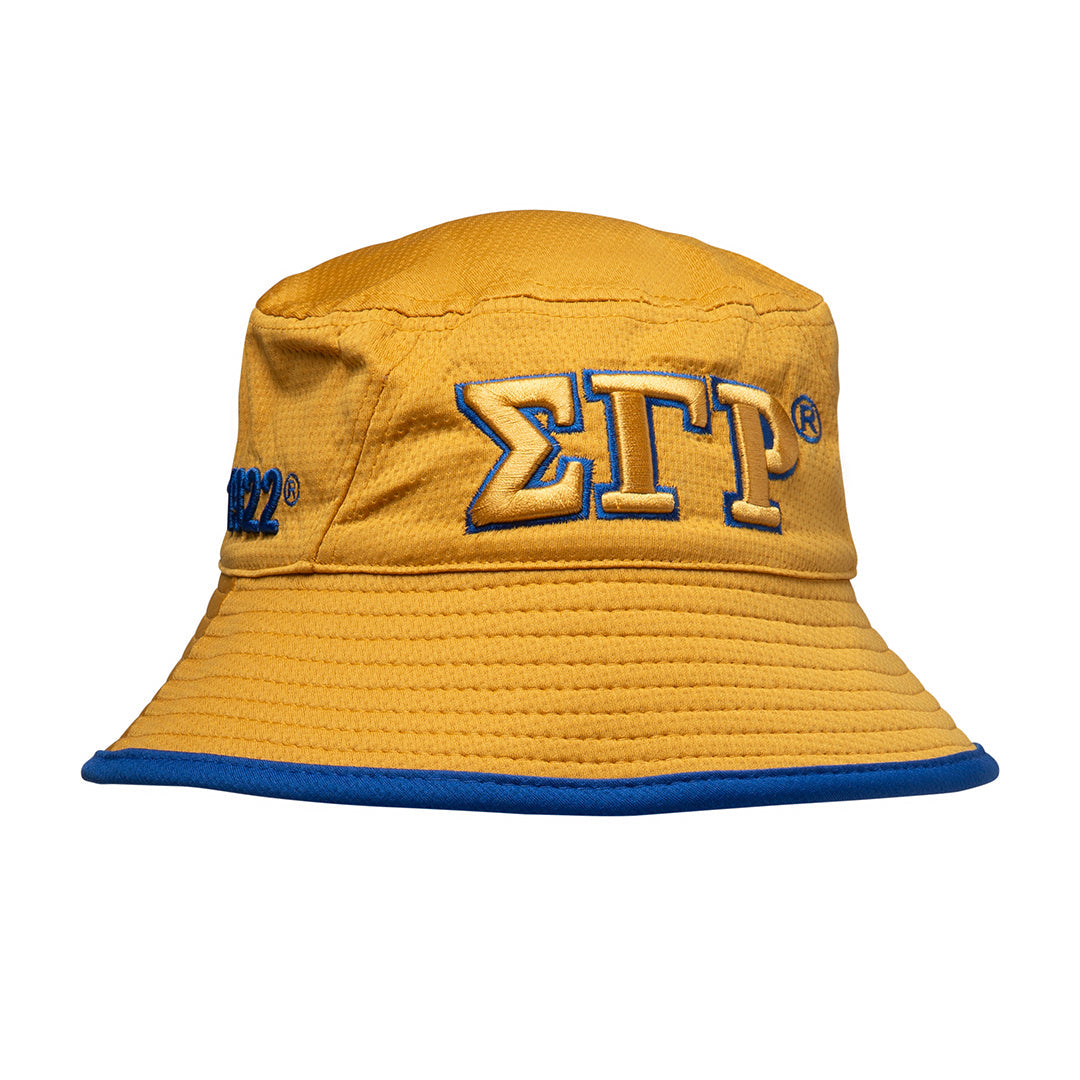 Sigma Gamma Rho Flexfit Bucket Hat Gold