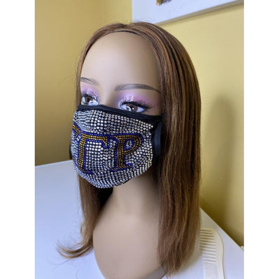 Sigma Gamma Rho Full Bling Face Mask Clear