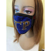 Sigma Gamma Rho Full Rhinestone Bling Face Mask Blue