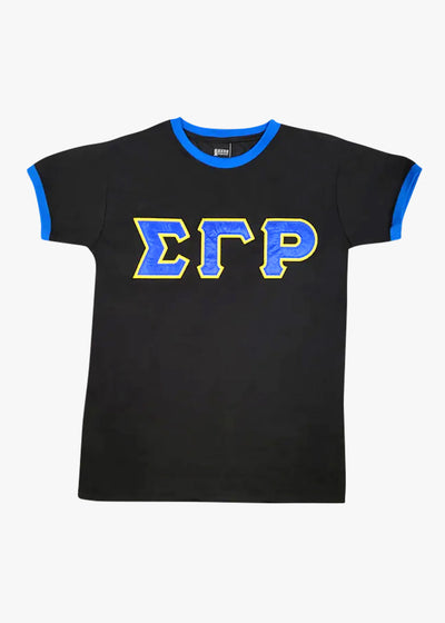 Sigma Gamma Rho Ringer T-Shirt Black