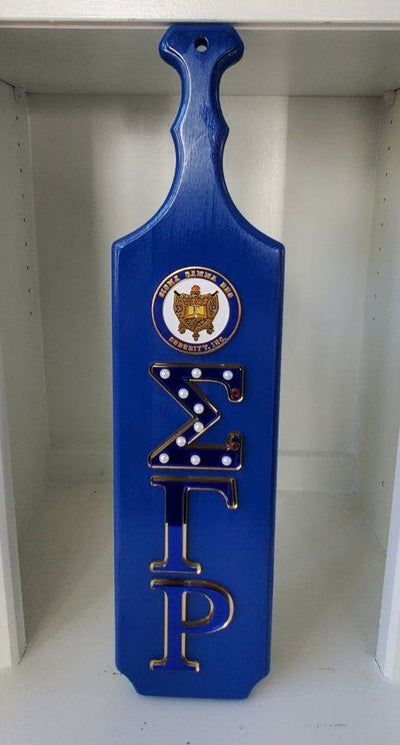 Sigma Gamma Rho Wood Paddle Blue