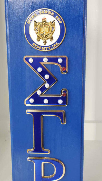 Sigma Gamma Rho Wood Paddle Blue