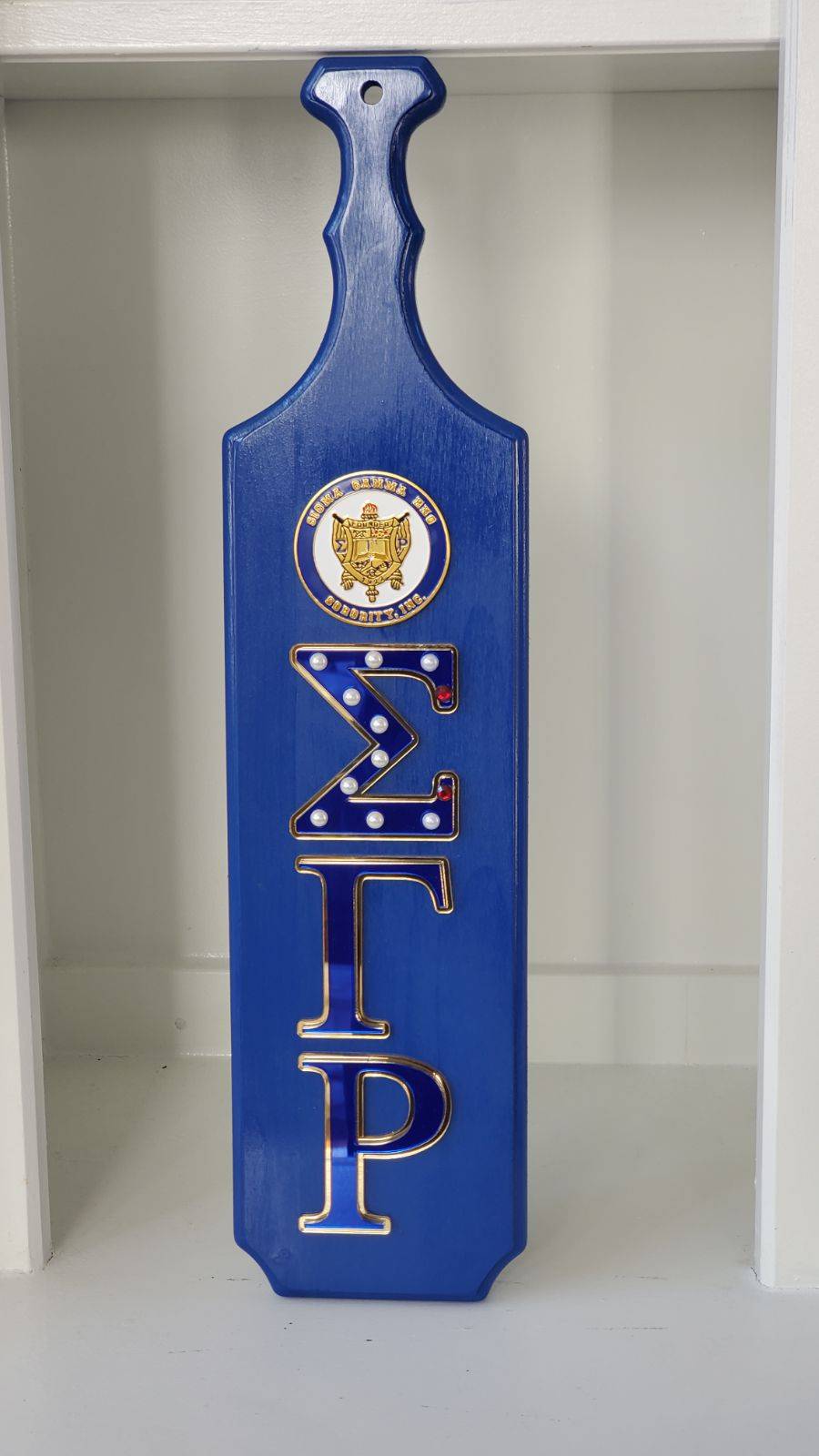 Sigma Gamma Rho Wood Paddle Blue