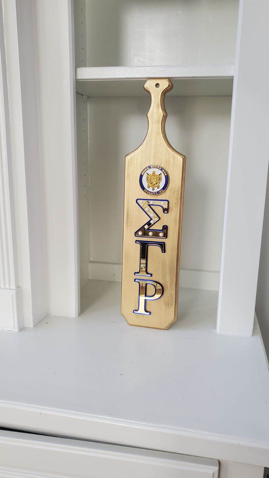 Sigma Gamma Rho Wood Paddle Gold