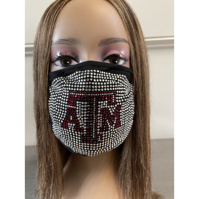 Texas A & M University Aggies Bling Rhinestone Face Mask