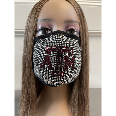 Texas A & M University Aggies Bling Rhinestone Face Mask