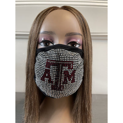 Texas A & M University Aggies Bling Rhinestone Face Mask