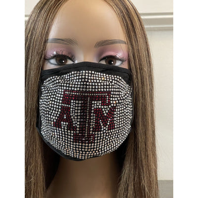 Texas A & M University Aggies Bling Rhinestone Face Mask