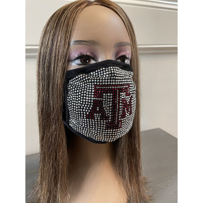 Texas A & M University Aggies Bling Rhinestone Face Mask