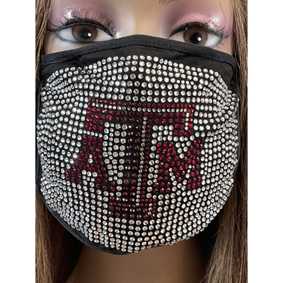 Texas A & M University Aggies Bling Rhinestone Face Mask