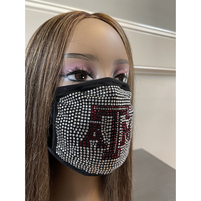 Texas A & M University Aggies Bling Rhinestone Face Mask