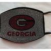 University of Georgia Bulldogs Bling Rhinestone Face Mask Washable Reusable G Logo