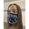 Zeta Phi Beta 1920 Full Rhinestone Bling Face Mask Clear