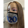 Zeta Phi Beta 1920 Full Rhinestone Bling Face Mask Clear