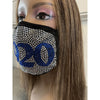 Zeta Phi Beta 1920 Full Rhinestone Bling Face Mask Clear