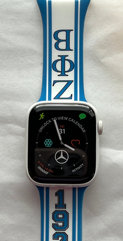 Zeta Phi Beta Apple Watch Band Size 38/40/41 MM White