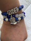 Zeta Phi Beta Bling Beaded Charm Bracelet Set