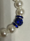Zeta Phi Beta Bling Beaded Dove Pearl Bracelet