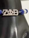 Zeta Phi Beta Bling Diamond Cut Beaded ZPB Bracelet