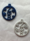 Zeta Phi Beta Bling Glitter Christmas Ornaments