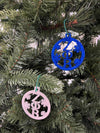 Zeta Phi Beta Bling Glitter Christmas Ornaments