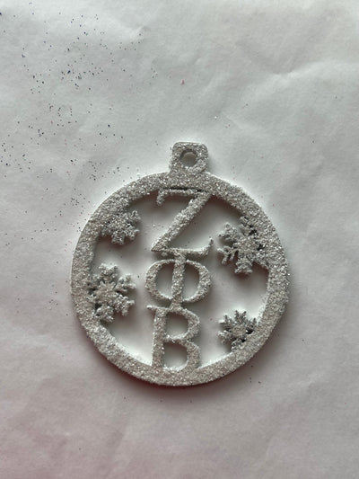 Zeta Phi Beta Bling Glitter Christmas Ornaments