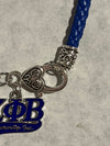 Zeta Phi Beta Bling ZPB Leather Charm Bracelet