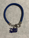 Zeta Phi Beta Bling ZPB Leather Charm Bracelet