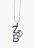 Zeta Phi Beta Bling ZPB Overlap Necklace