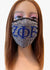 Zeta Phi Beta Full Rhinestone Face Mask Clear