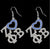 Zeta Phi Beta Heart Crystal Earrings