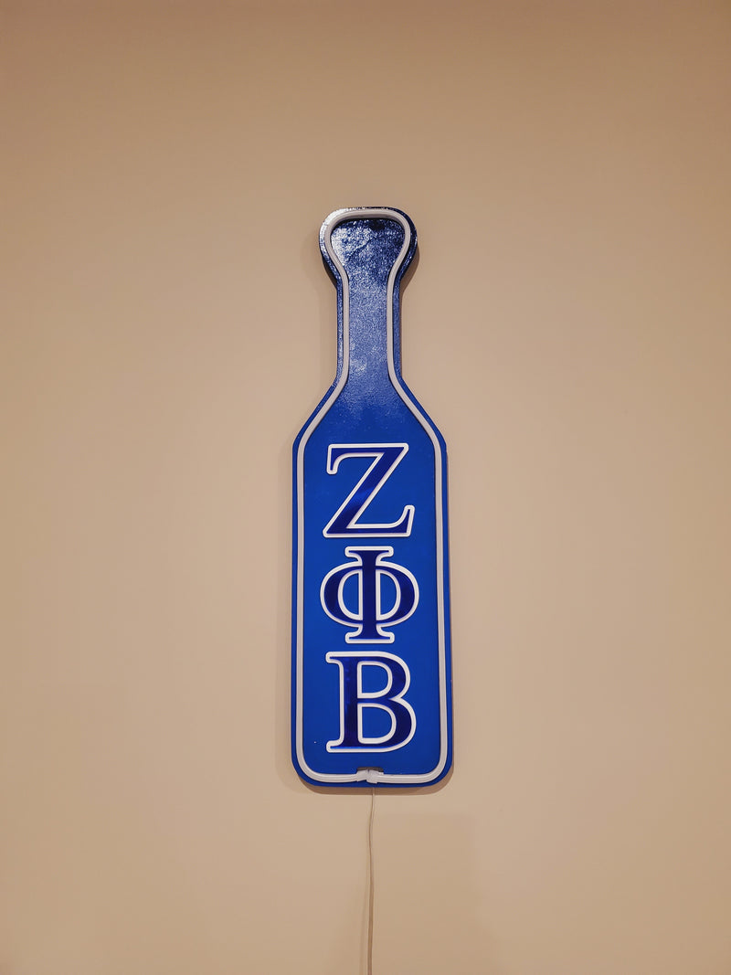 Zeta Phi Beta LED Wooden Paddle