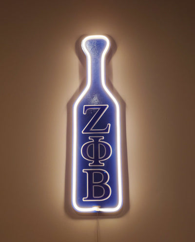 Zeta Phi Beta LED Wooden Paddle