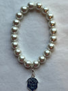 Zeta Phi Beta Pearl Shield Elastic Bracelet