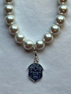 Zeta Phi Beta Pearl Shield Elastic Bracelet