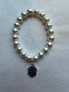 Zeta Phi Beta Pearl Shield Elastic Bracelet