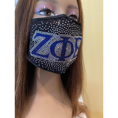 Zeta Phi Beta Sprinkle Bling Face Mask